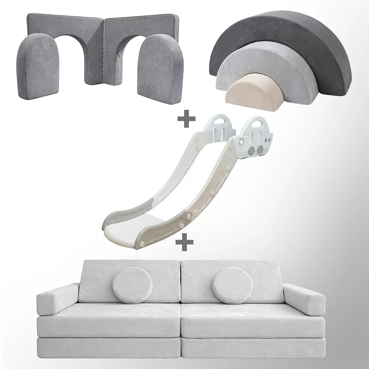 Pack de Regalo Plaza en Casa Sillón Blokid +  Arkid + Puerta + Resbalín Tobo 16