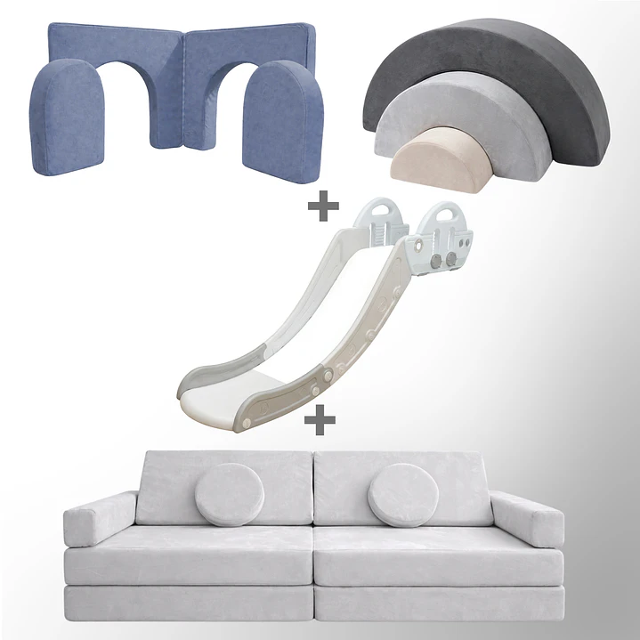 Pack de Regalo Plaza en Casa Sillón Blokid +  Arkid + Puerta + Resbalín Tobo 17