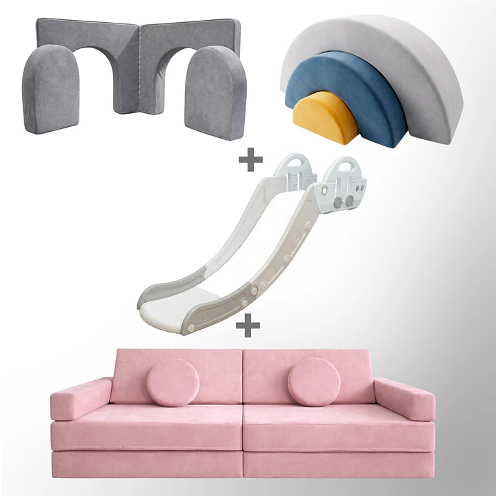Pack de Regalo Plaza en Casa Sillón Blokid +  Arkid + Puerta + Resbalín Tobo 24