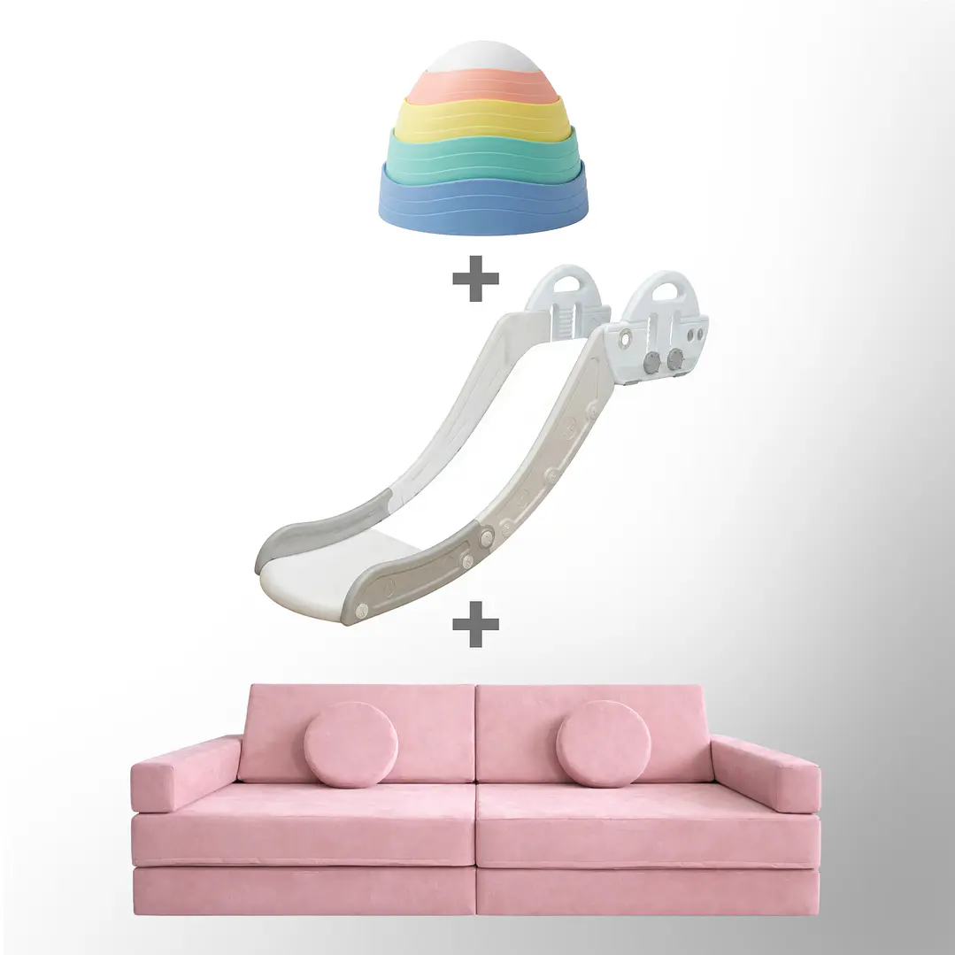 Pack piso es Lava: Sillón Blokid+Resbalín Tobo+Piedras Equilibrio 5