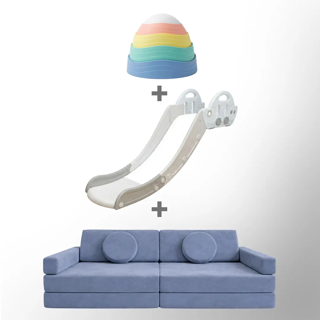 Pack piso es Lava: Sillón Blokid+Resbalín Tobo+Piedras Equilibrio 1