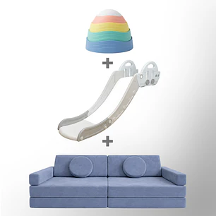 Pack piso es Lava: Sillón Blokid+Resbalín Tobo+Piedras Equilibrio