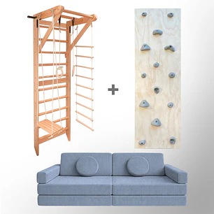 Pack Escalada Blokid: Escalera, Muro de Escalar y Sillón Blokid