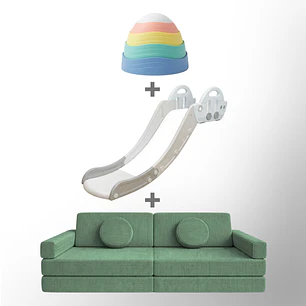 Pack piso es Lava: Sillón Blokid+Resbalín Tobo+Piedras Equilibrio