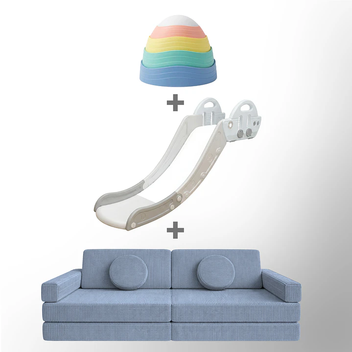Pack piso es Lava: Sillón Blokid+Resbalín Tobo+Piedras Equilibrio 8