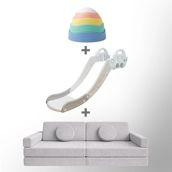Pack piso es Lava: Sillón Blokid+Resbalín Tobo+Piedras Equilibrio 9