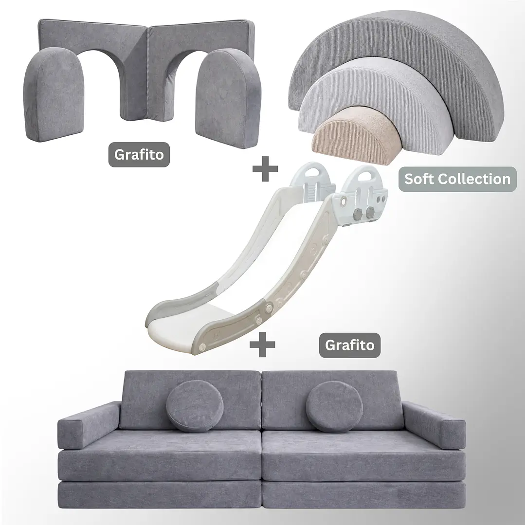 Pack de Regalo Plaza en Casa Sillón Blokid +  Arkid + Puerta + Resbalín Tobo 10