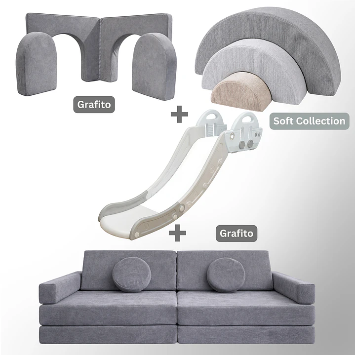 Pack de Regalo Plaza en Casa Sillón Blokid +  Arkid + Puerta + Resbalín Tobo 10