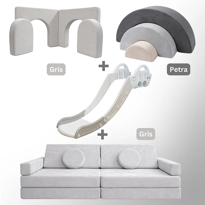Pack de Regalo Plaza en Casa Sillón Blokid +  Arkid + Puerta + Resbalín Tobo 12