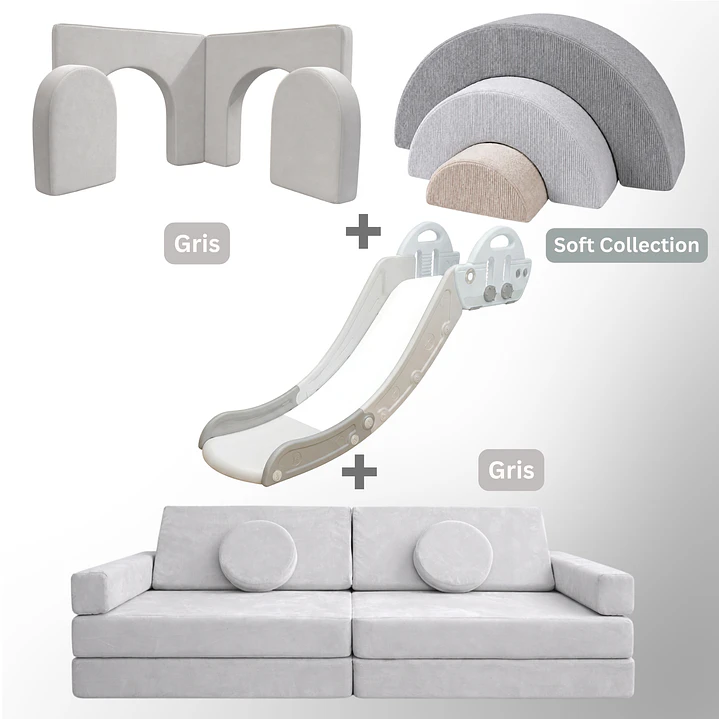 Pack de Regalo Plaza en Casa Sillón Blokid +  Arkid + Puerta + Resbalín Tobo 13