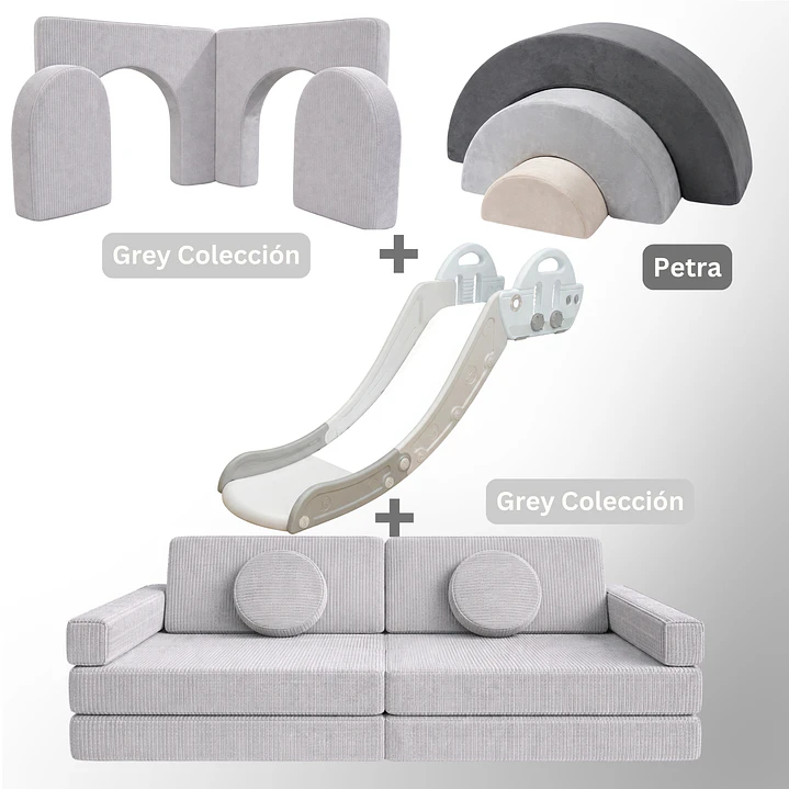 Pack de Regalo Plaza en Casa Sillón Blokid +  Arkid + Puerta + Resbalín Tobo 17