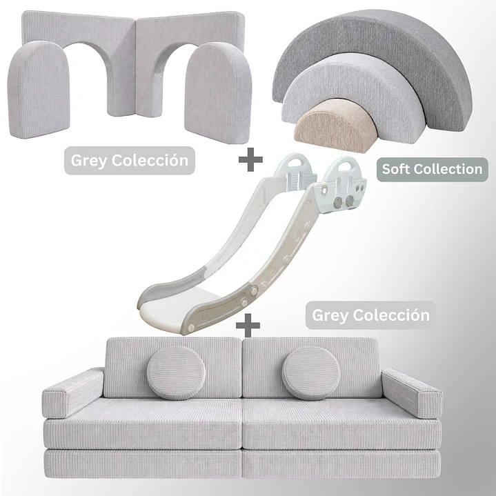 Pack de Regalo Plaza en Casa Sillón Blokid +  Arkid + Puerta + Resbalín Tobo 18