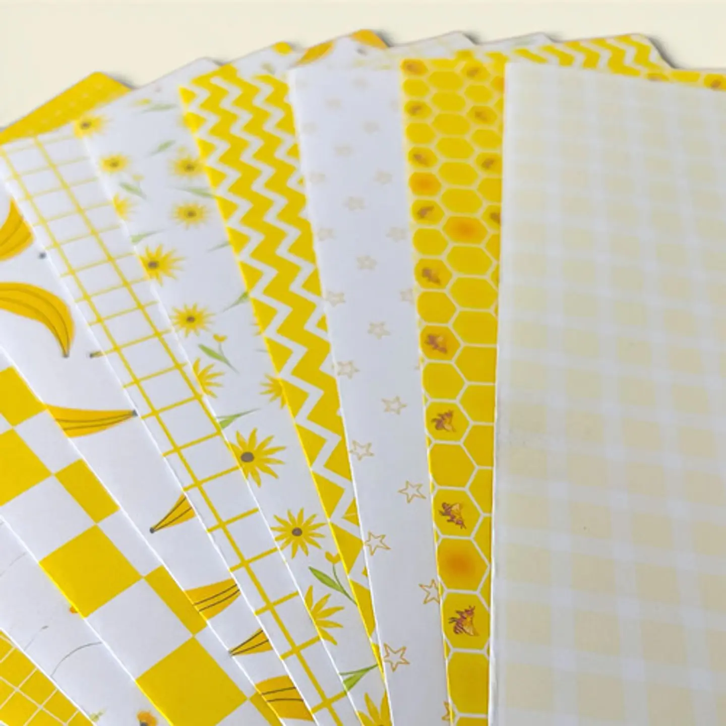 20 Papeles Scrapbook, Junk Journal, Papelería Amarillo 7