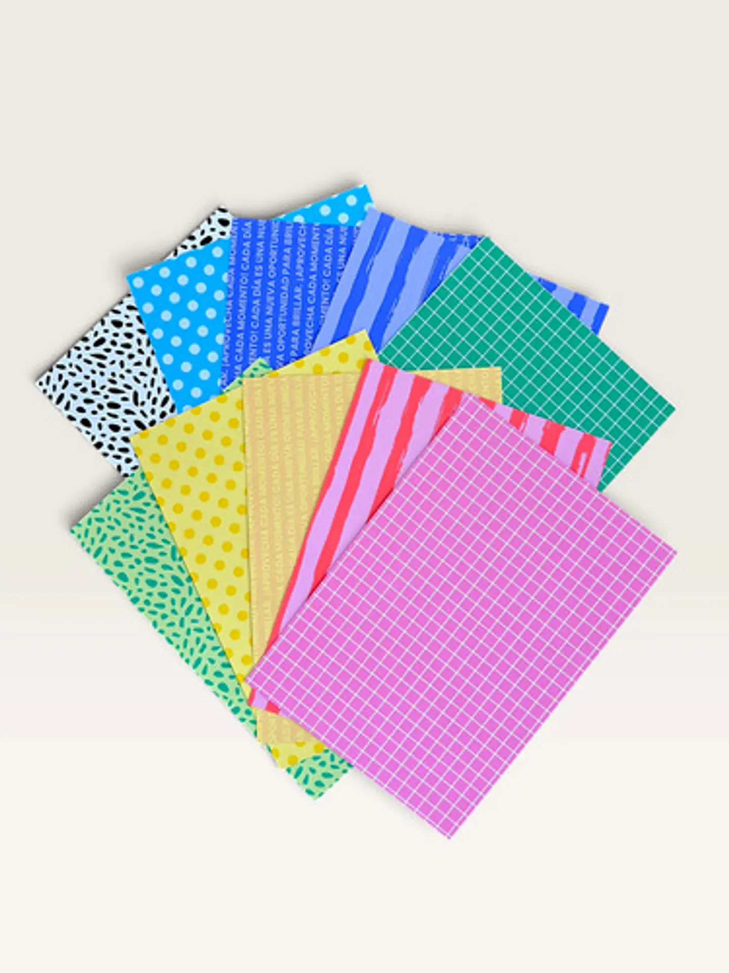 10 Papeles Autoadhesivos Varios Colores Vol 1 Para Scrapbook 1