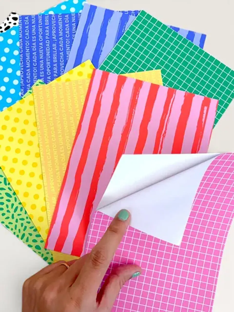 10 Papeles Autoadhesivos Varios Colores Vol 1 Para Scrapbook 2