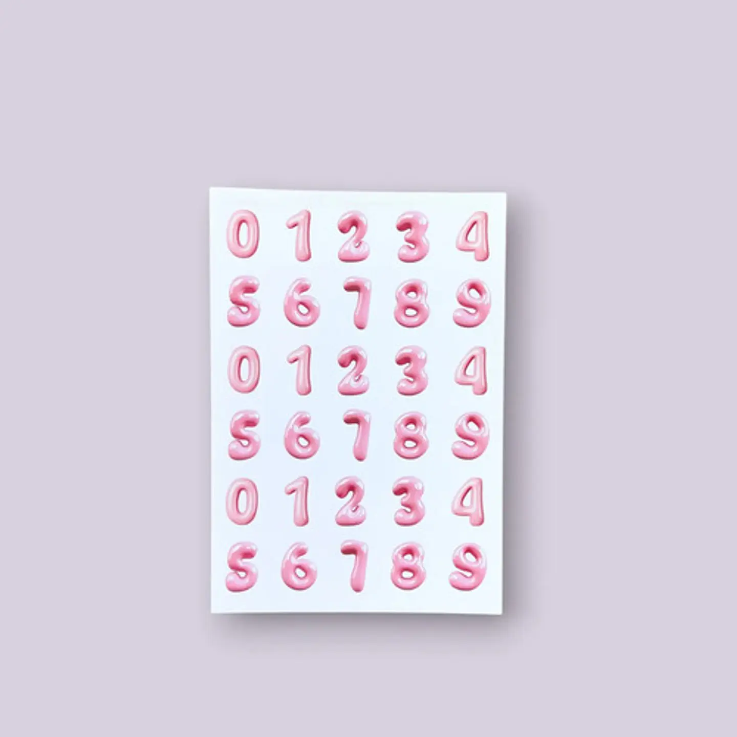 2 Láminas De Stickers, Pegatinas De Numeros Rosados (globos) 2