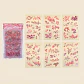 6 Láminas Stickers De Hojas Rojas Junk Journal Journaling - Miniatura 1