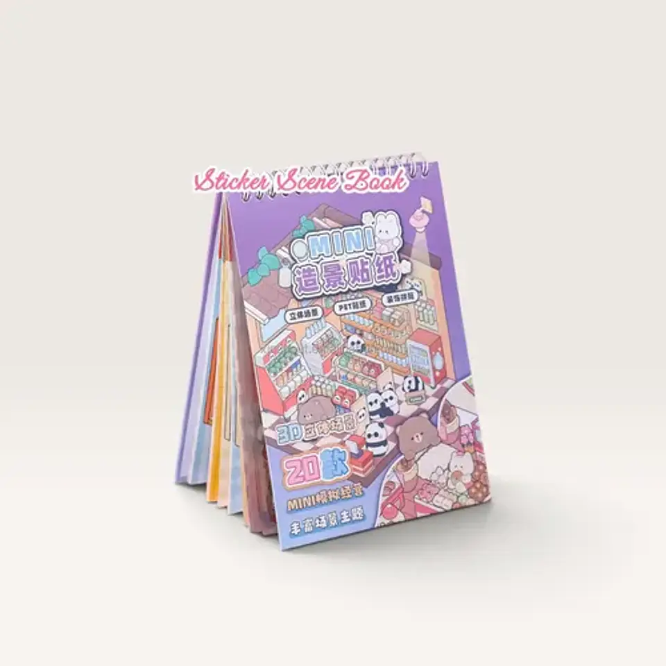 Stickers Libro Escenas Kawaii Pegatinas 6
