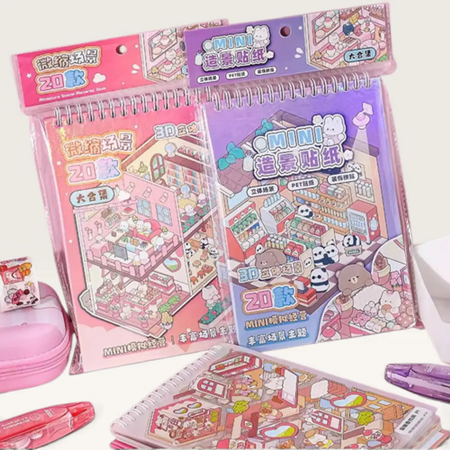 Stickers Libro Escenas Kawaii Pegatinas 9