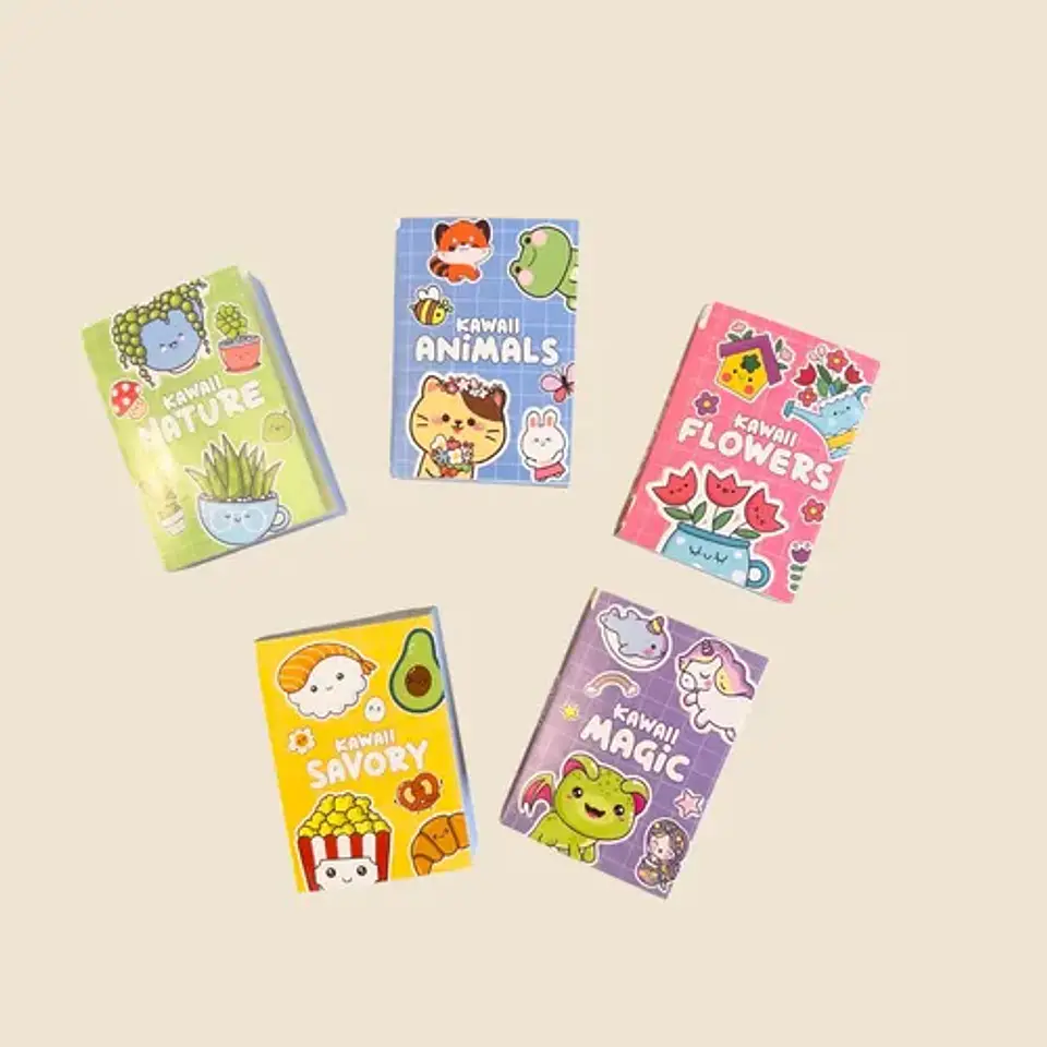 Libros De Sticker Kawaii 1 Unidad +70 Páginas De Pegatinas 34
