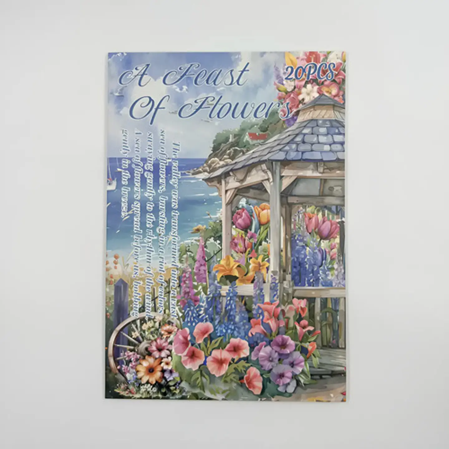 Libro De Stickers 20 Hojas De 20x15cm Flores Journal 1