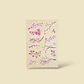 6 Láminas Stickers Hojas Rosadas Journaling, Junkjournal - Miniatura 6