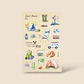 4 Láminas Stickers De Camping . Pegatinas Journaling - Miniatura 2