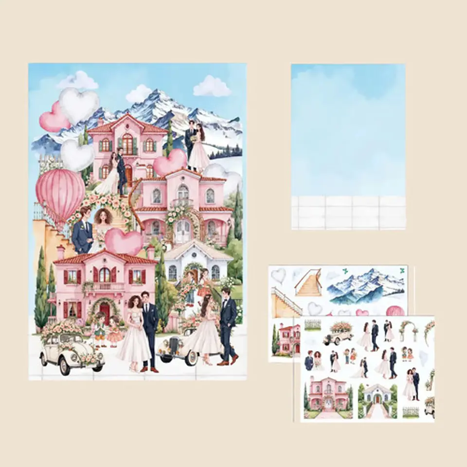 Stickers Mini Escena Romántica. Pegatinas 5