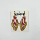 Aros Rombo Flecos L Con Detalles Baño En Oro. Pendientes - Miniatura 4