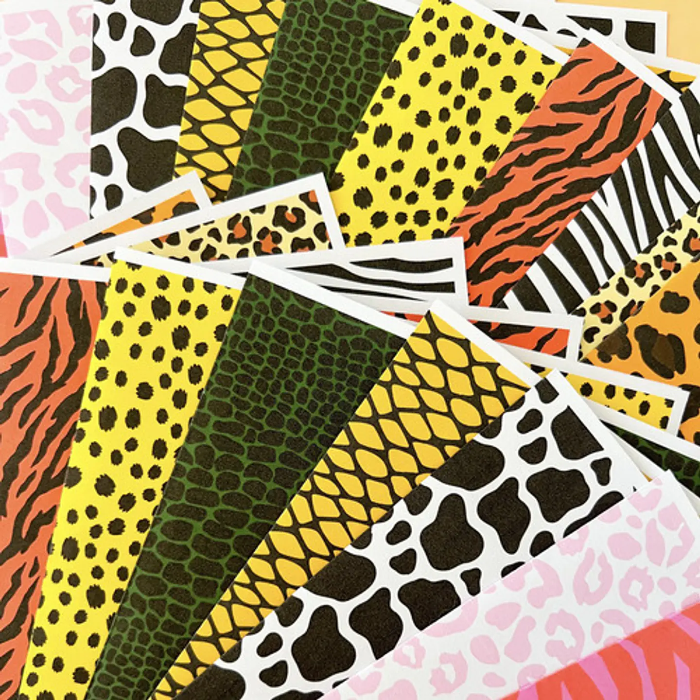 20 Papeles Scrapbook, Junk Journal, Papelería Animal Print 1 2