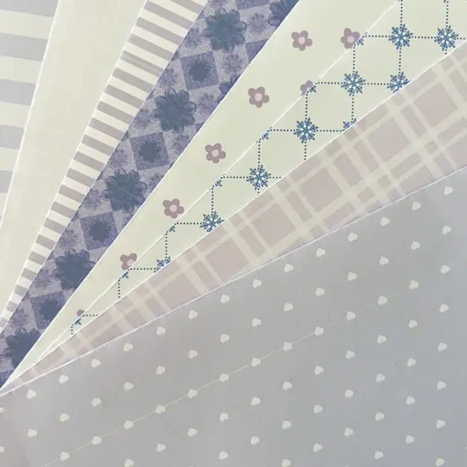 20 Papeles Scrapbook, Junk Journal, Papelería Morado Vol 1 2