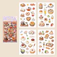 4 Láminas De Stickers Pegatinas De Comida Junk Journal - Miniatura 1