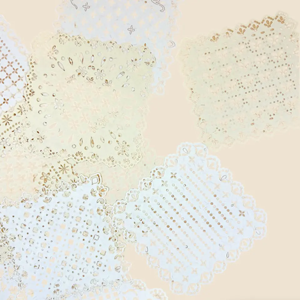 10 Papeles Decorativos Blonda,bordado Blanco Junk Journaling 15
