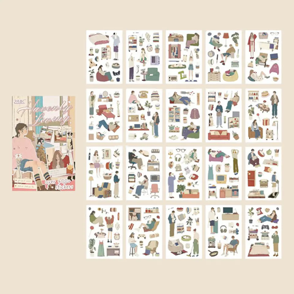 Libro De Stickers 400 Pegatinas, 20 Hojas Junk Journal 1