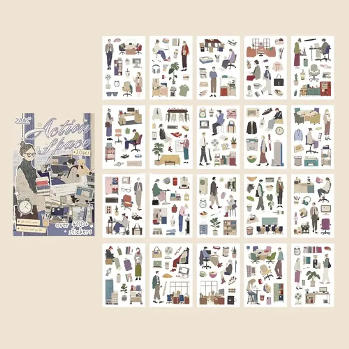 Libro De Stickers 400 Pegatinas, 20 Hojas Junk Journal 7