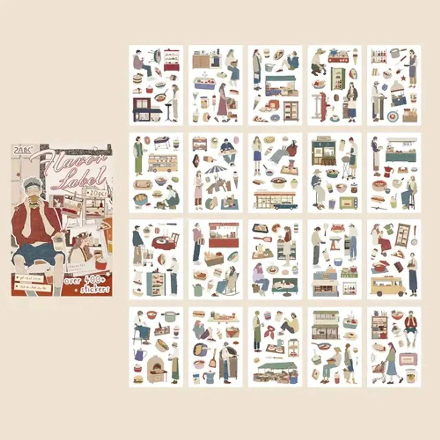 Libro De Stickers 400 Pegatinas, 20 Hojas Junk Journal 18