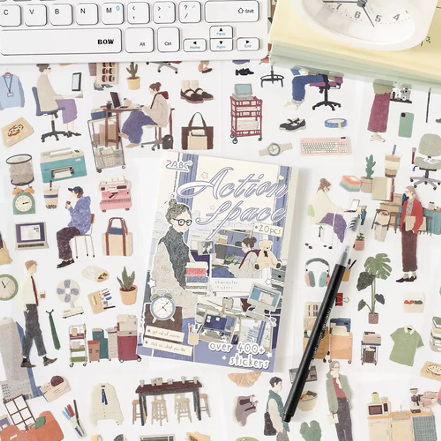 Libro De Stickers 400 Pegatinas, 20 Hojas Junk Journal 22