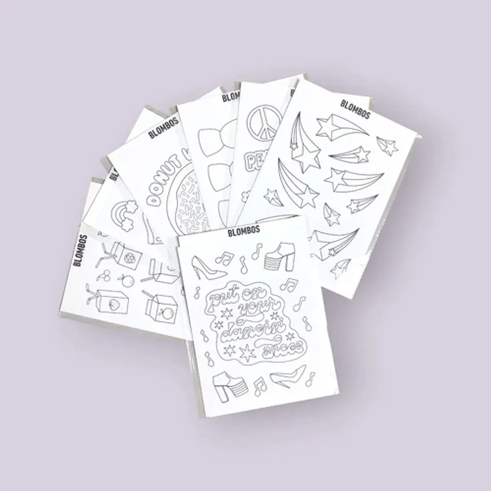 4 Láminas De Stickers, Pegatinas Para Colorear 1