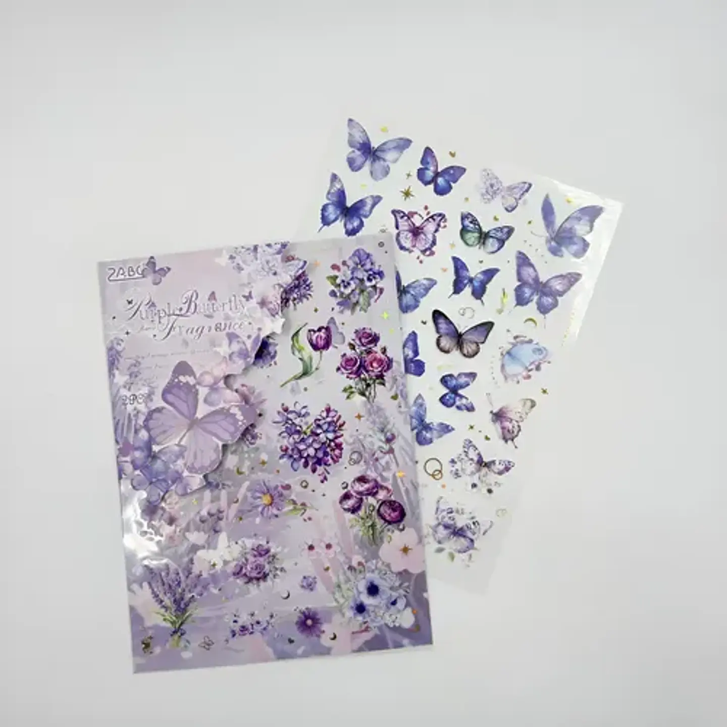 2 Láminas De Stickers / Pegatinas Mariposas Junk Journal 12