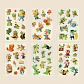 6 Láminas Stickers Pegatinas Animales Peluches Junkjournal - Miniatura 2