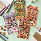 6 Láminas Stickers Pegatinas Animales Peluches Junkjournal - Miniatura 11