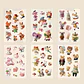 6 Láminas Stickers Pegatinas Animales Peluches Junkjournal - Miniatura 19