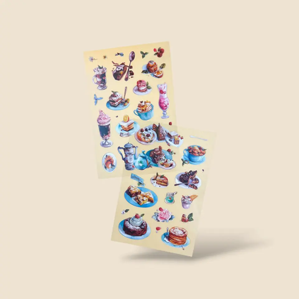 6 Láminas Stickers/pegatinas Para Junk Journal Y Journaling 3