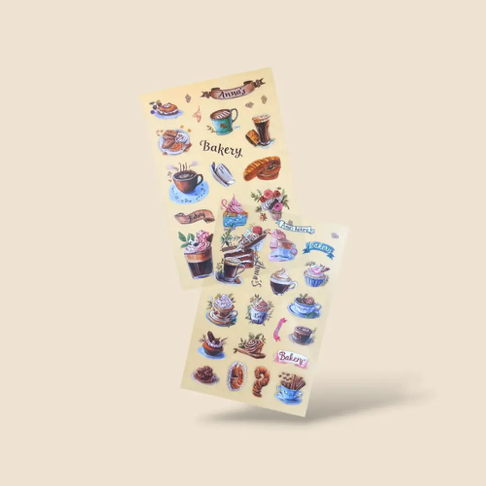 6 Láminas Stickers/pegatinas Para Junk Journal Y Journaling 8