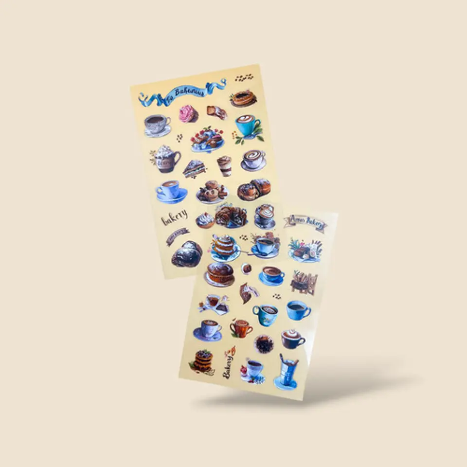 6 Láminas Stickers/pegatinas Para Junk Journal Y Journaling 10