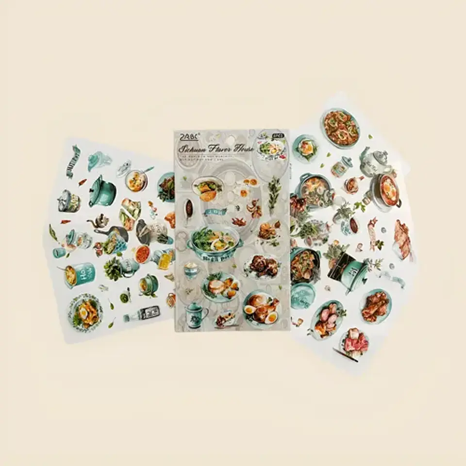 6 Láminas Stickers/pegatinas Para Junk Journal Y Journaling 16