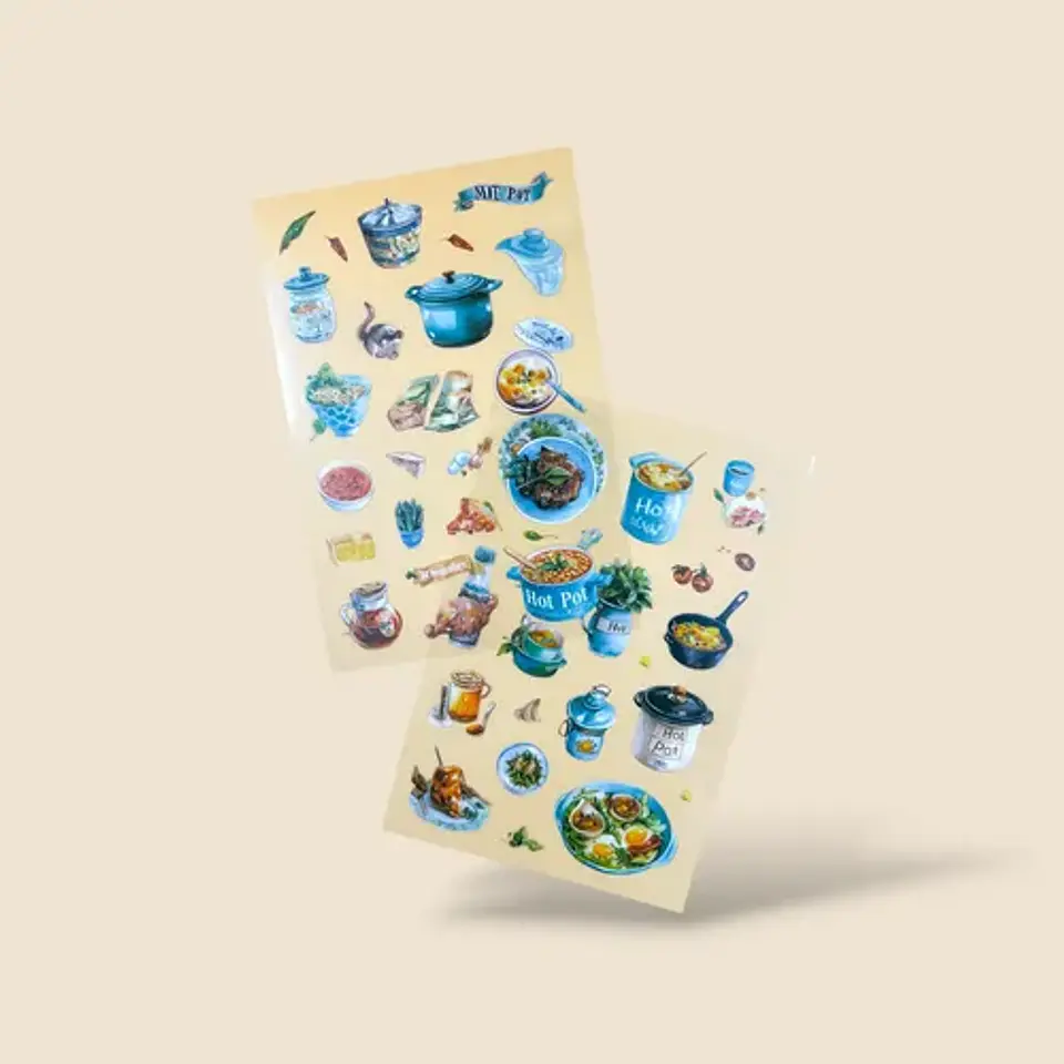 6 Láminas Stickers/pegatinas Para Junk Journal Y Journaling 18