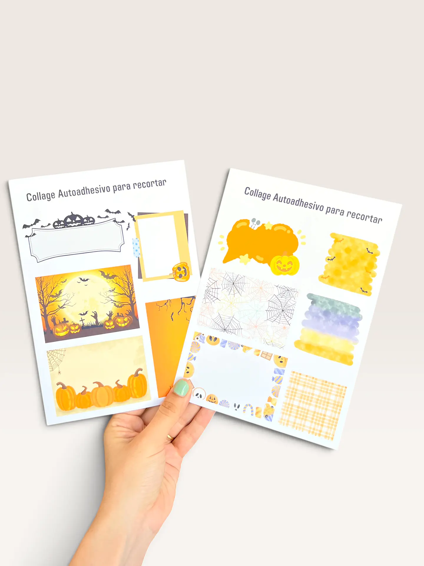Set Stickers Y Papelería Halloween. Pegatinas Scrapbooking 4