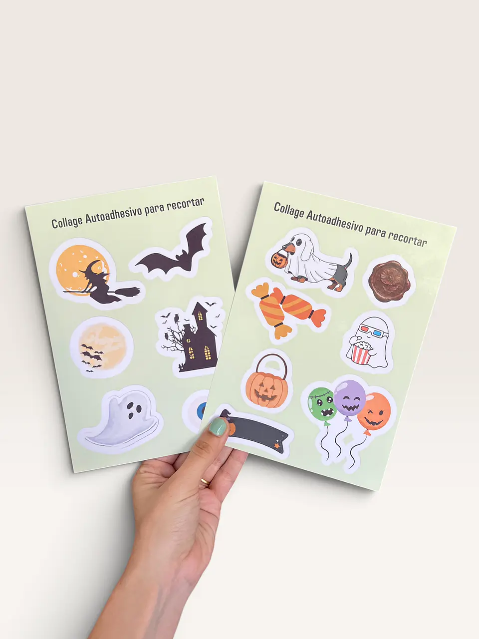 Set Stickers Y Papelería Halloween. Pegatinas Scrapbooking 5