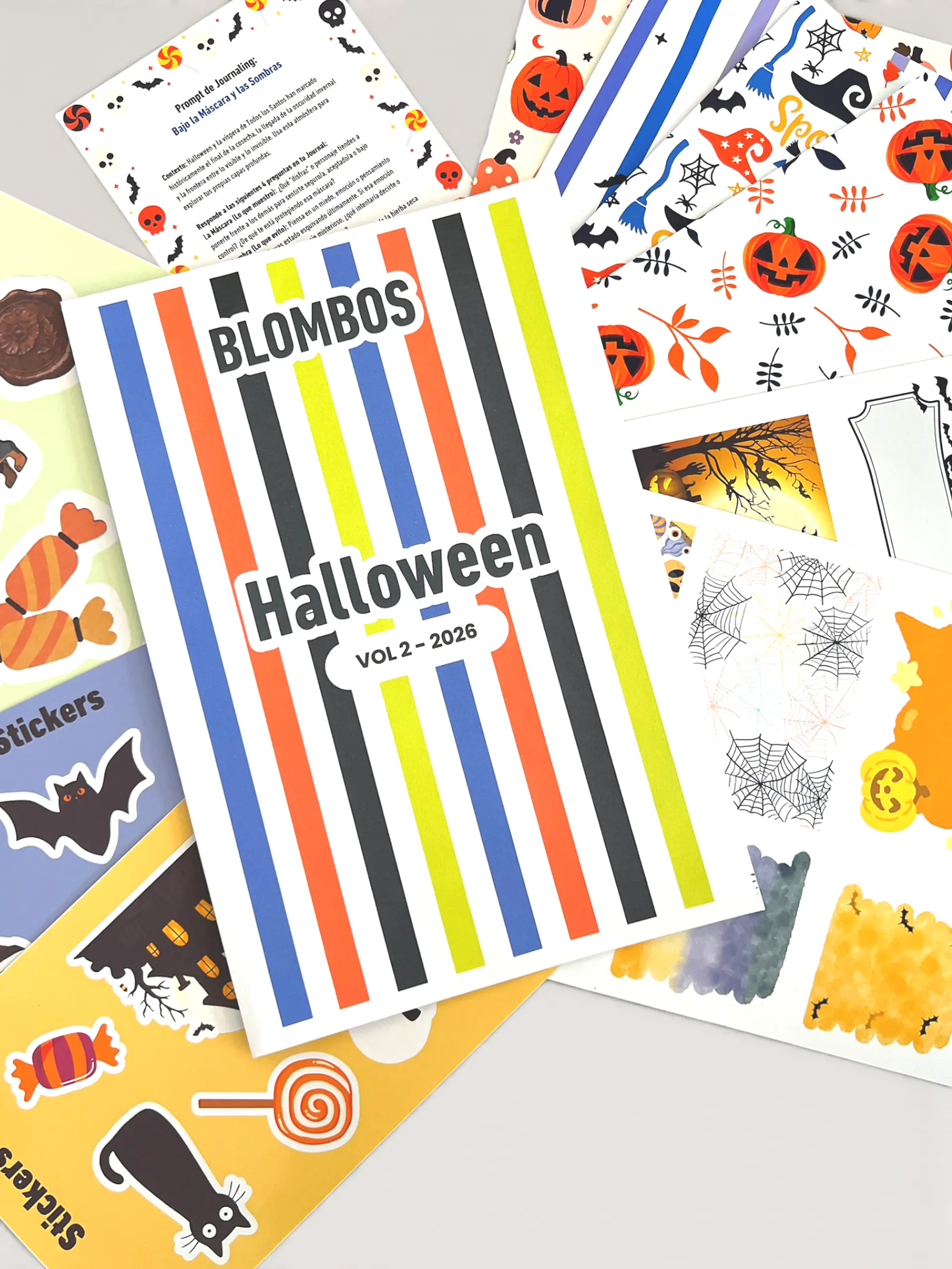 Set Stickers Y Papelería Halloween. Pegatinas Scrapbooking 9